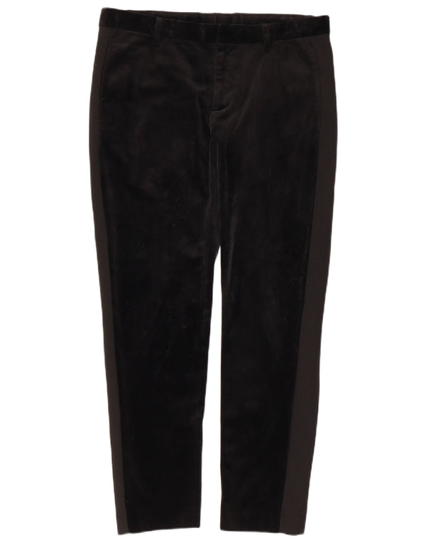 Zara Dame Slim Chino Bukser EU 40 Medium W31 L28 Sort Viscose