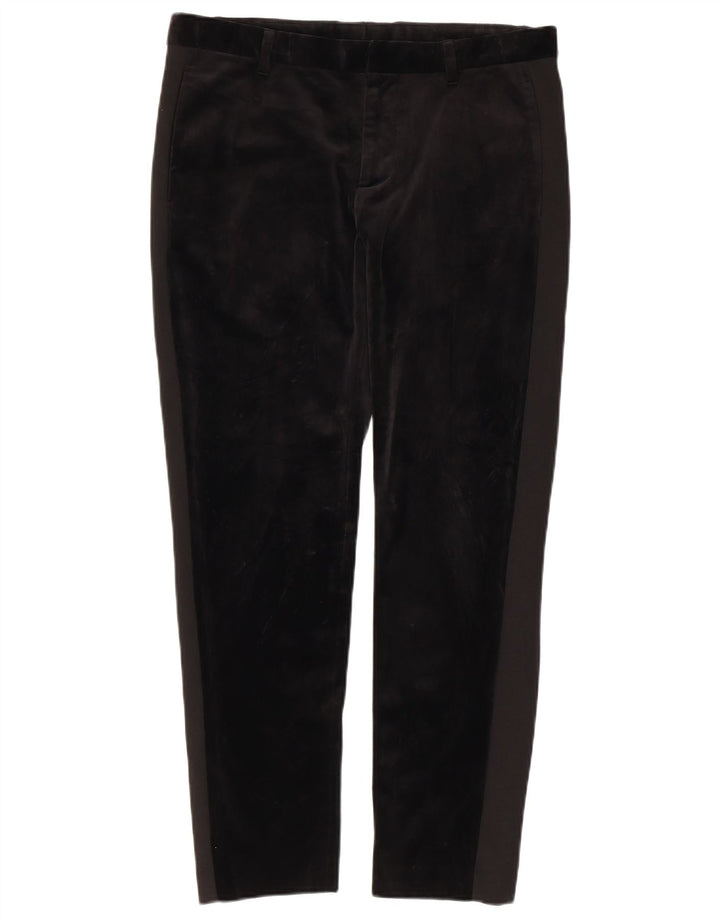 Zara Dame Slim Chino Bukser EU 40 Medium W31 L28 Sort Viscose