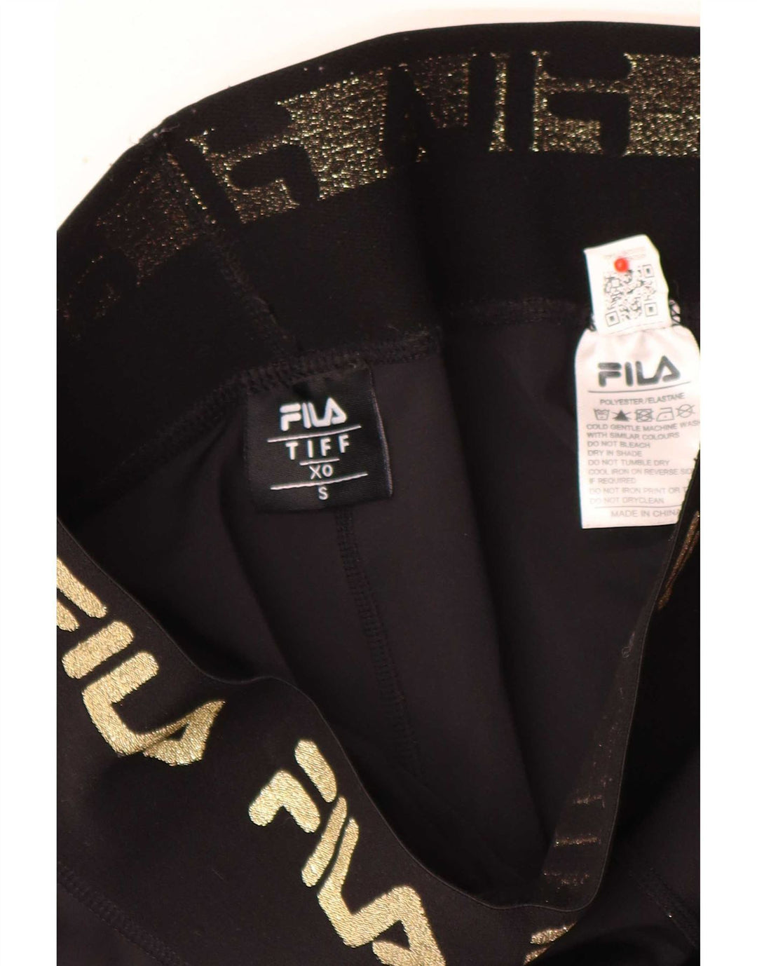 Fila Womens Grafiske Leggings UK 10 Small Black Polyester Sports