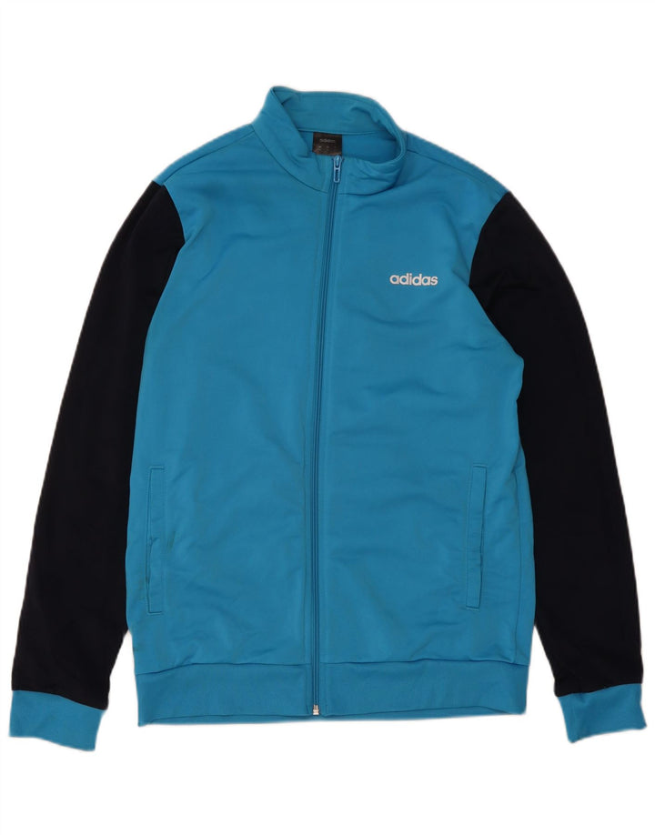 Adidas Herre grafisk træningsdragt Topjakke Medium Blue Colourblock Polyester