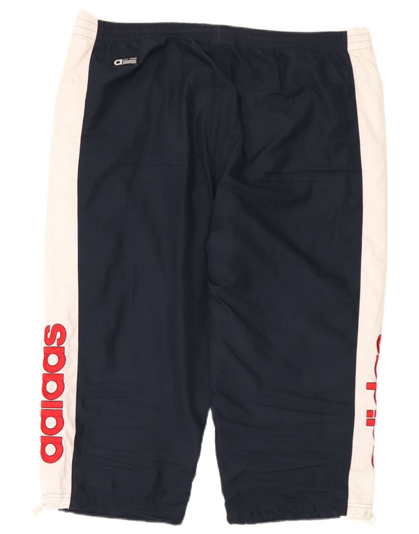 Adidas Herre Grafisk Capri træningsdragt Bukser Large Navy Blue Colourblock