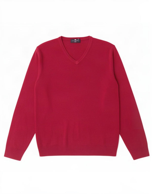 Marks & Spencer Herre Blue Harbor V-hals sweater Medium Burgundy