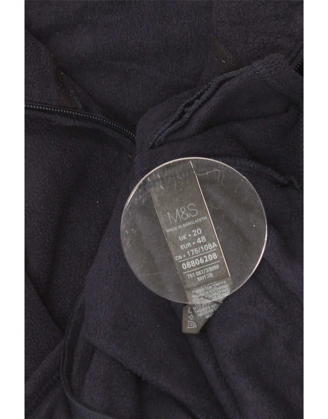 Marks & Spencer Fleecejakke til kvinder UK 20 2XL Marineblå Polyester