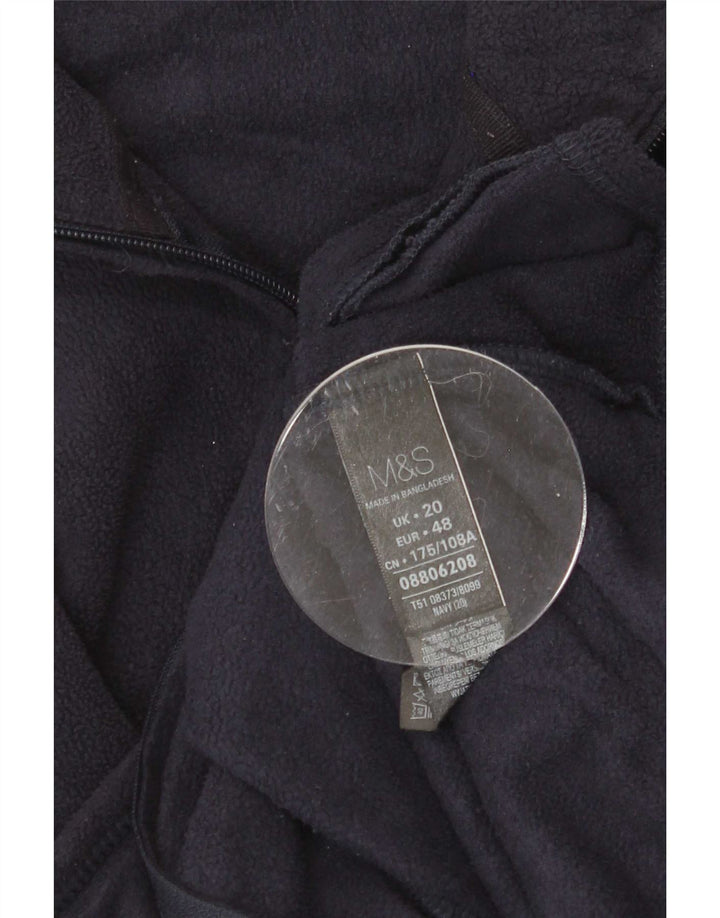 Marks & Spencer Fleecejakke til kvinder UK 20 2XL Marineblå Polyester