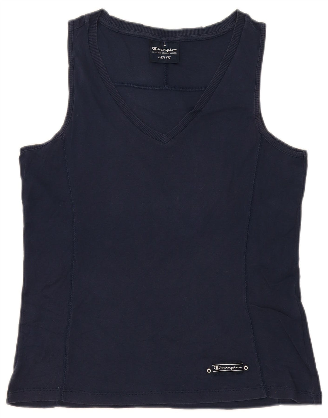 Champion Damevest Top UK 14 Large Navy Blue