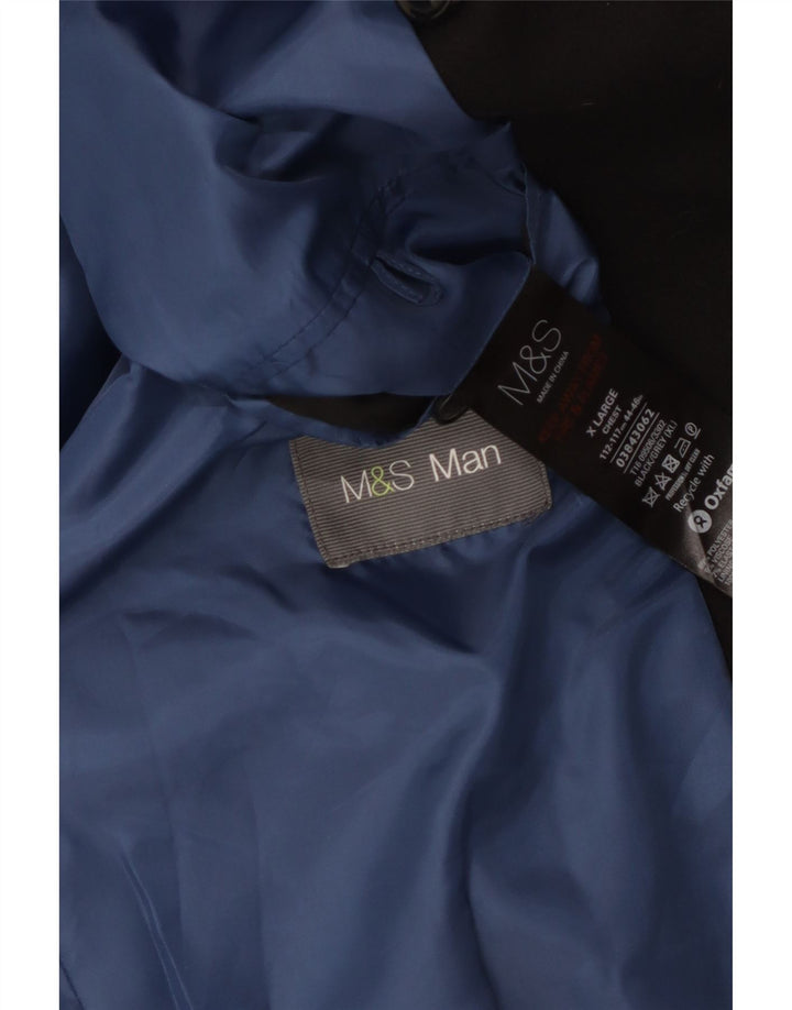 Marks & Spencer Herre Pea Coat UK 44/46 XL Sort Polyester