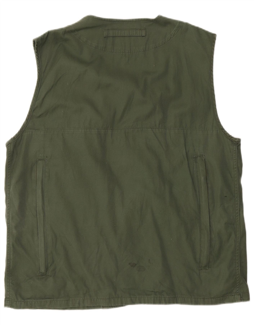 UNIVERS Mens Utility Gilet IT 50 Large Green Cotton