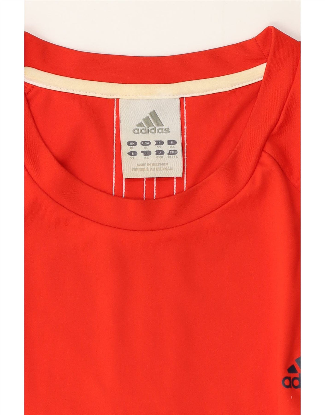 Adidas Herre T-Shirt Top XL Rød Colourblock