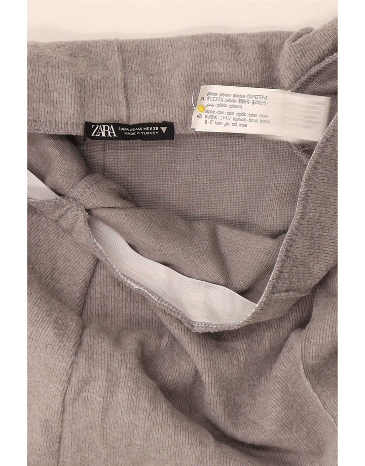 Zara Midi Nederdel Medium W28 Grå Flecked Polyester