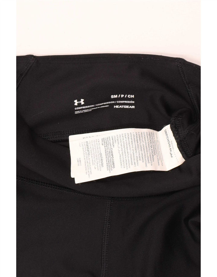 Under Armour Dame Compression Leggings UK 10 Small Black Polyester Sports