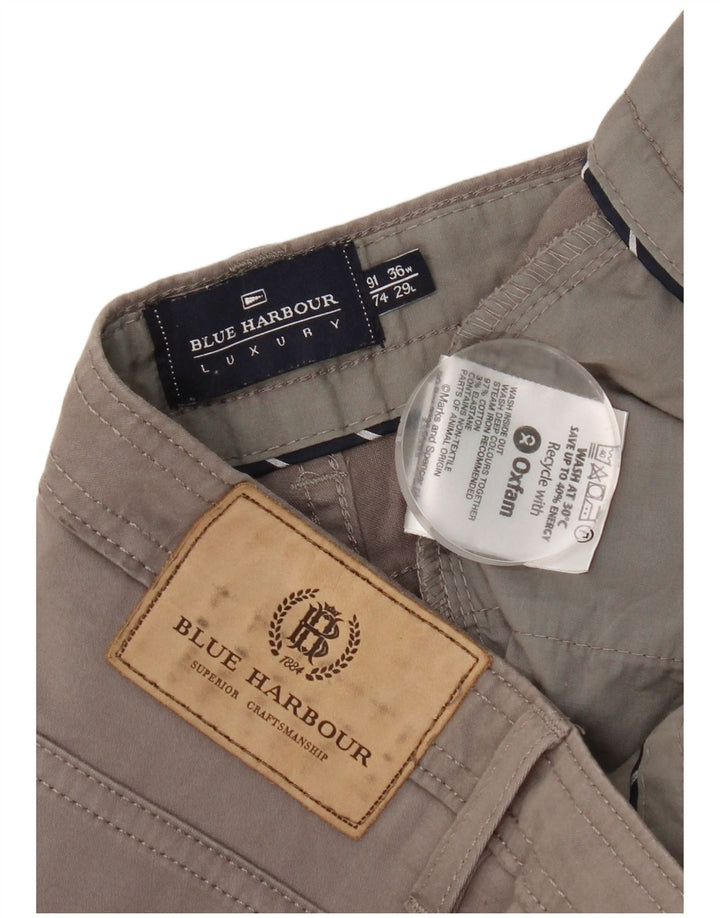 Marks & Spencer Herre Blue Harbor Straight Casual Bukser W36 L29 Grå