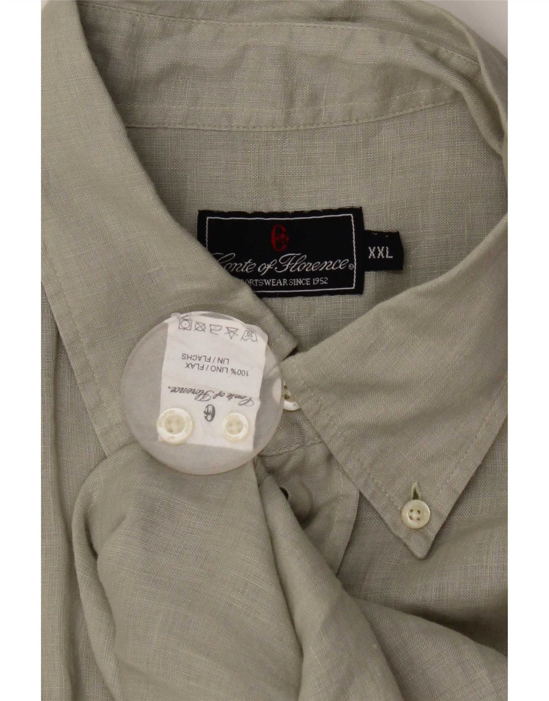 Conte of Florence Herreskjorte 2XL Grå hør