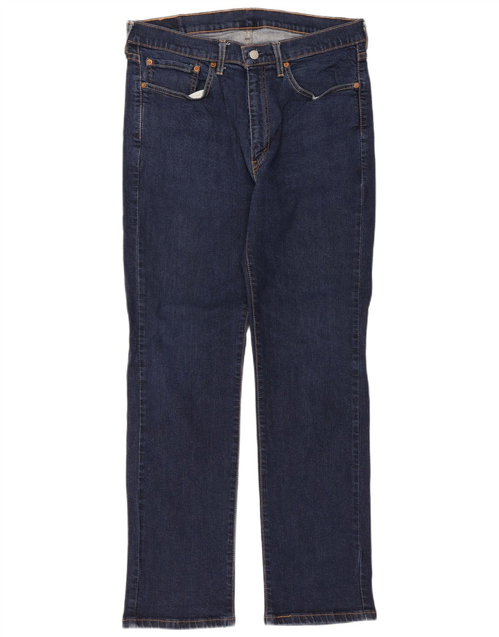 Levi's herre 514 lige jeans W36 L32 marineblå bomuld