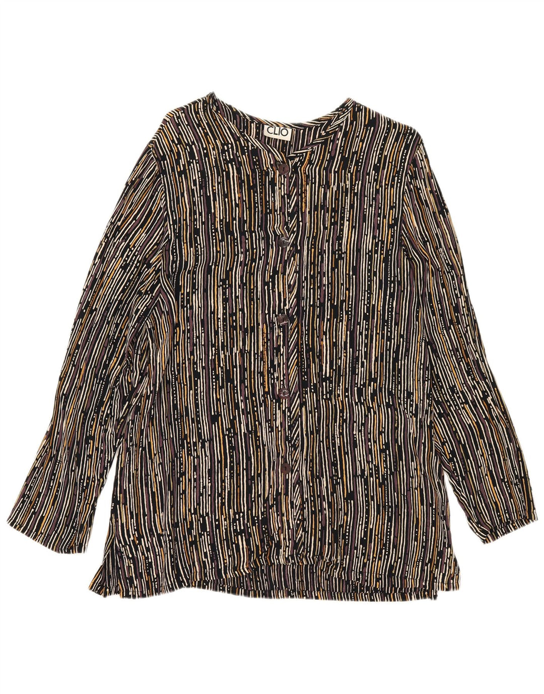 Clio Dameskjortebluse UK 14 Stor Flerfarvet Stribet