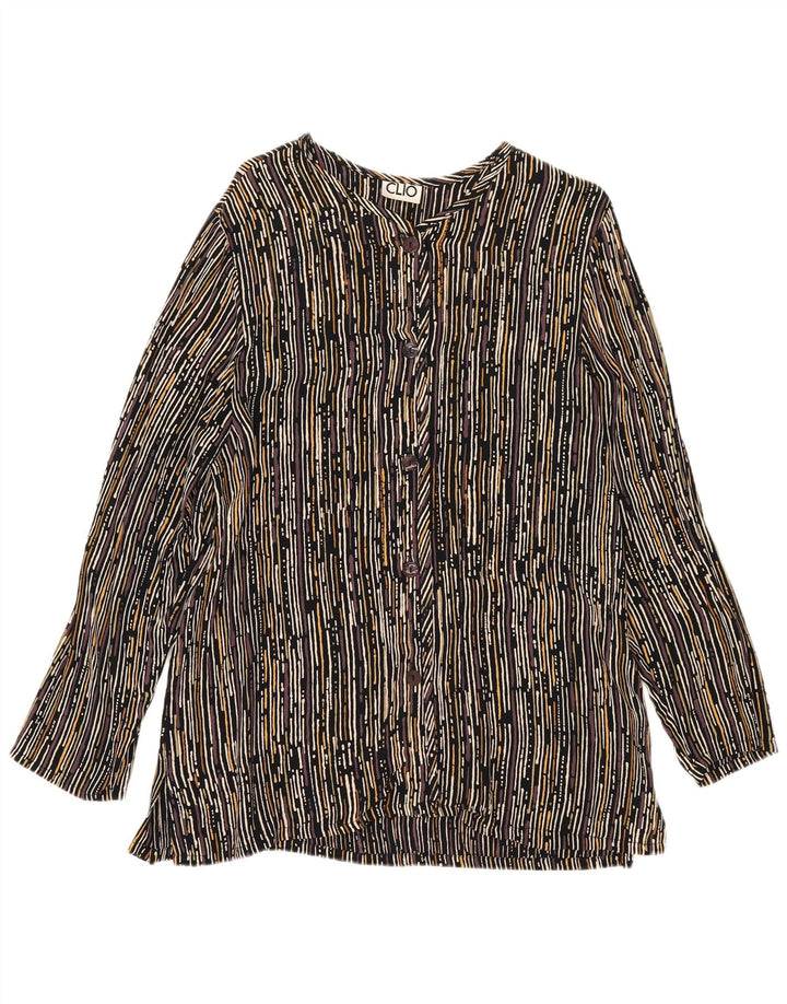 Clio Dameskjortebluse UK 14 Stor Flerfarvet Stribet