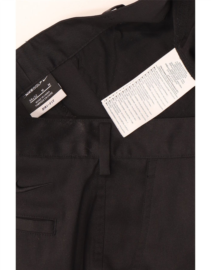 NIKE Dri Fit lige chinobukser til mænd W34 L32 sort polyester