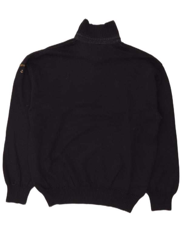Paul & Shark Herre BRETAGNE Zip Neck Sweater Sweater Large Navy Blue Wool