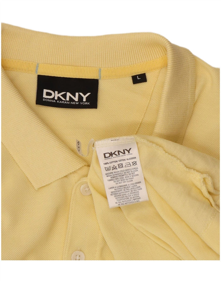 Dkny Herre Polo Shirt Stor Gul Bomuld