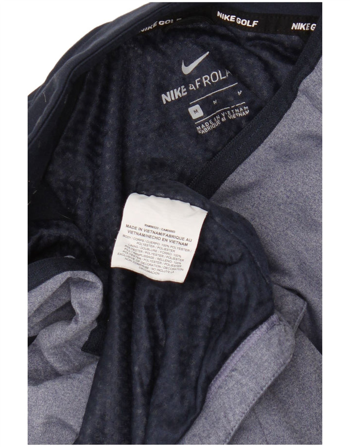 Nike Herre Golf Pullover med lynlås-hals Træningsdragt Top Medium Navy Blue Colourblock