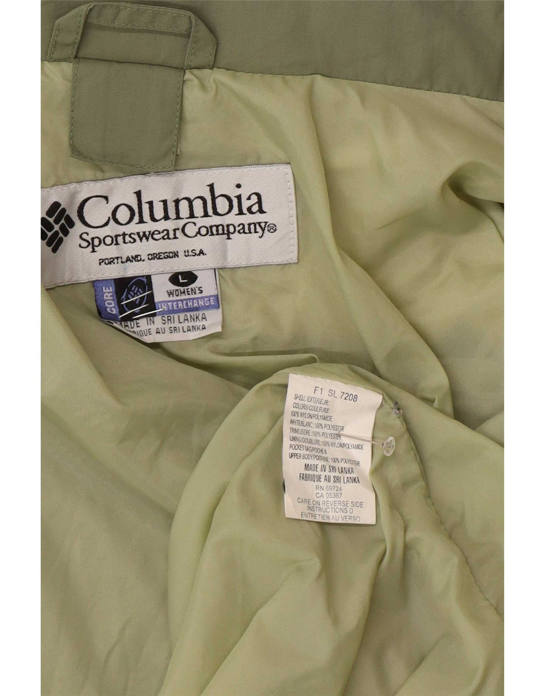 Columbia Womens Interchange Loose Fit regnjakke UK 16 Large Green