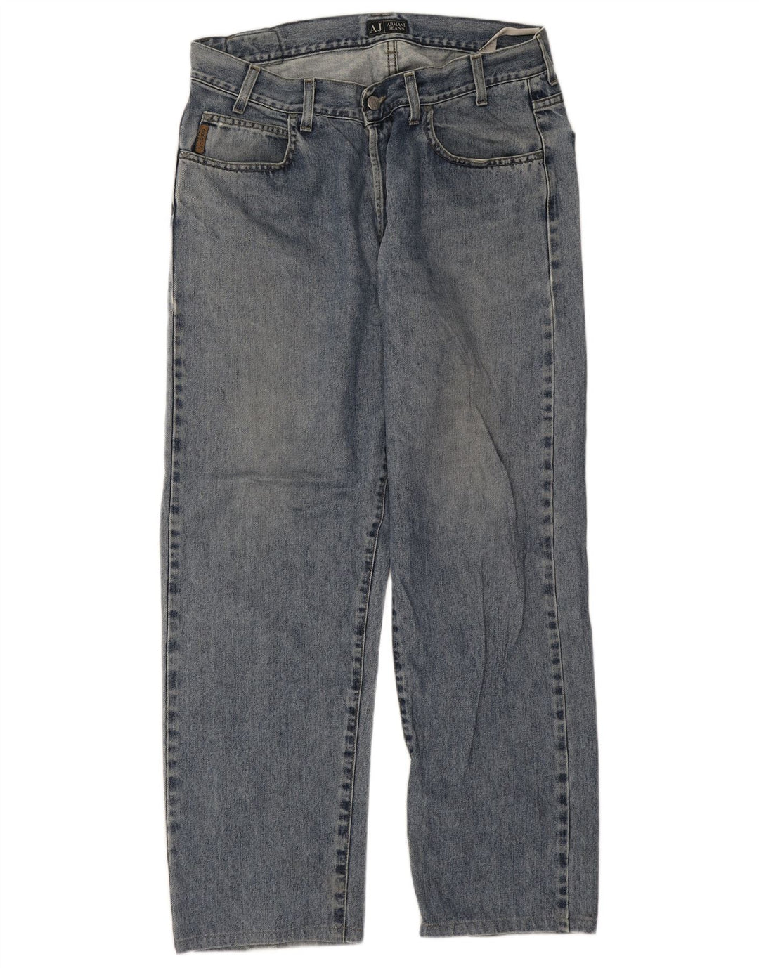 Armani Straight Jeans til mænd W36 L29 blå bomuld
