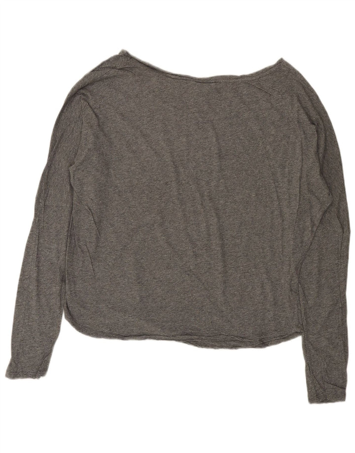 MAISON SCOTCH Dame Oversized Grafisk Top Langærmet US 2 XS Grå Bomuld