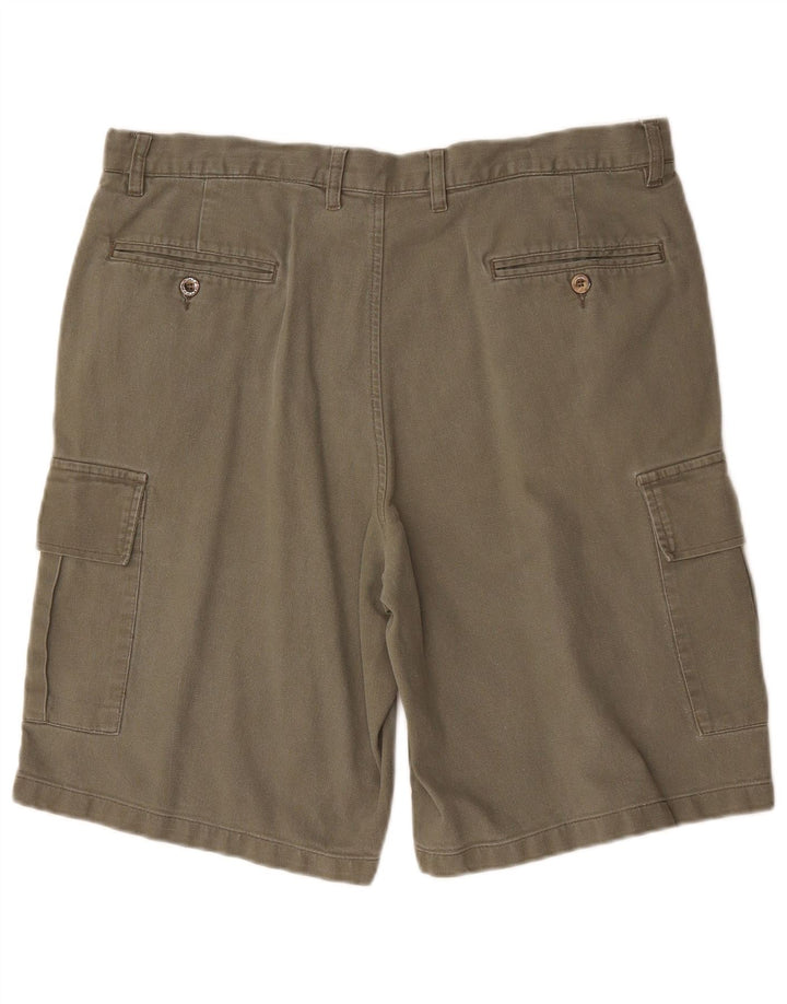 WEIPPER Mens Cargo Shorts IT 52 XL W36 Khaki Cotton