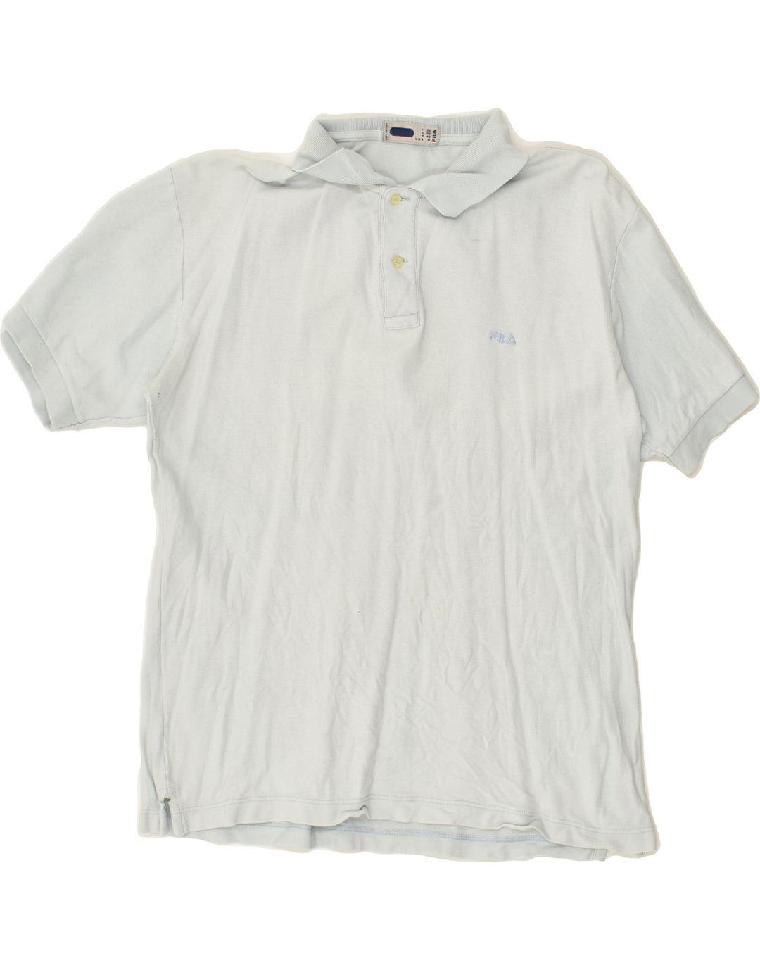 FILA Mens Polo Shirt IT 50 Medium Blue | Vintage Fila | Thrift | Second-Hand Fila | Used Clothing | Messina Hembry 