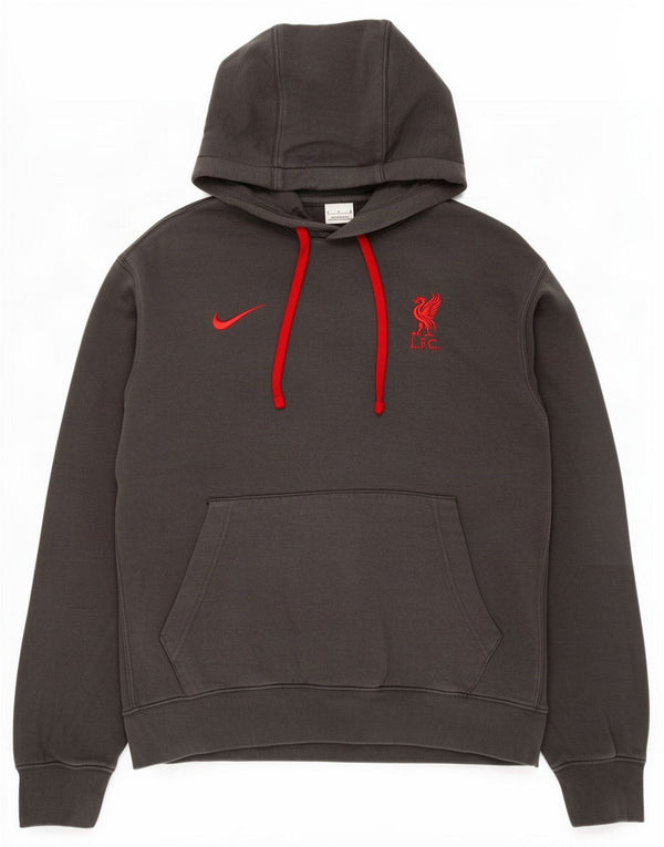 Nike Herre Liverpool Loose Fit Hættetrøje Jumper Medium Grå Bomuld