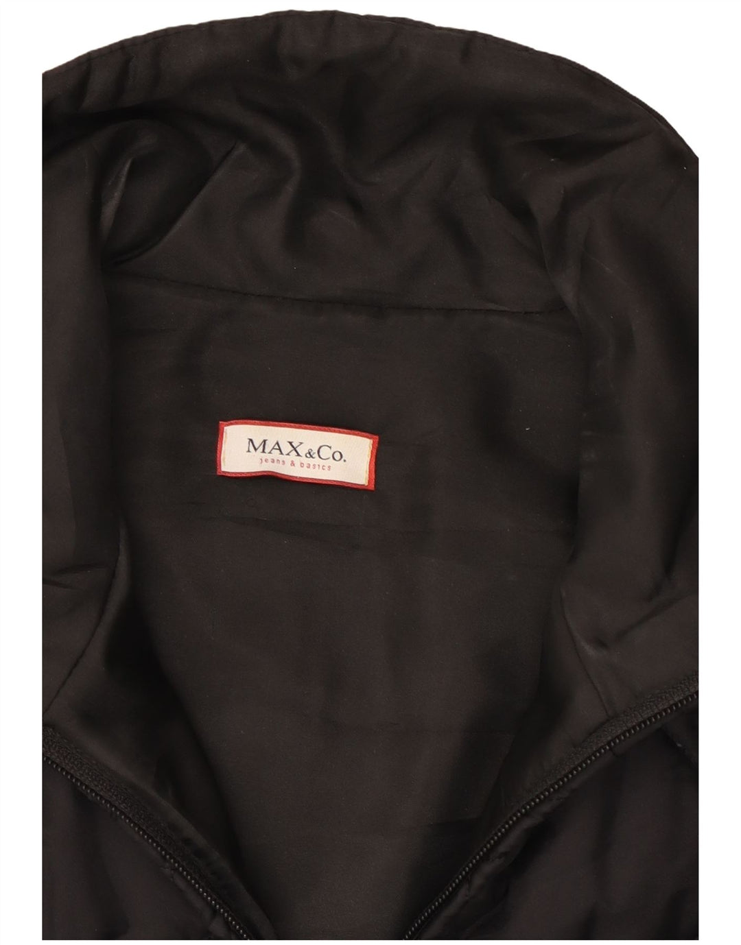 Max & Co. Quiltet jakke til kvinder UK 10 Lille sort polyamid