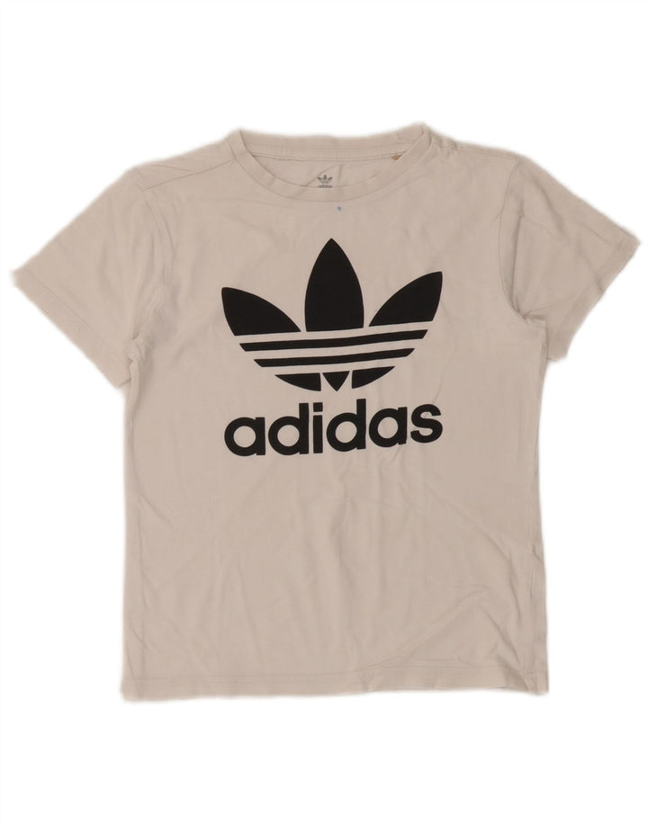 Adidas drenge grafisk t-shirt top 10-11 år hvid