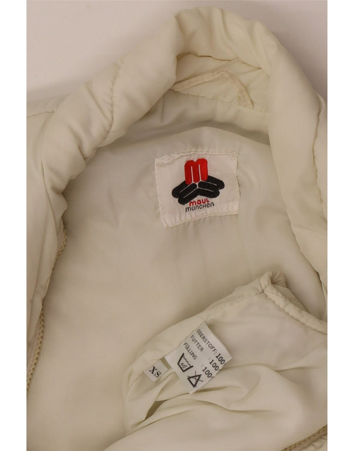 Maul Womens Oversized Quiltet Gilet UK 6 XS Off White Polyamid