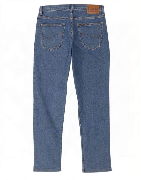 Lee Mens Brooklyn Straight Jeans W34 L30 Blå Bomuld
