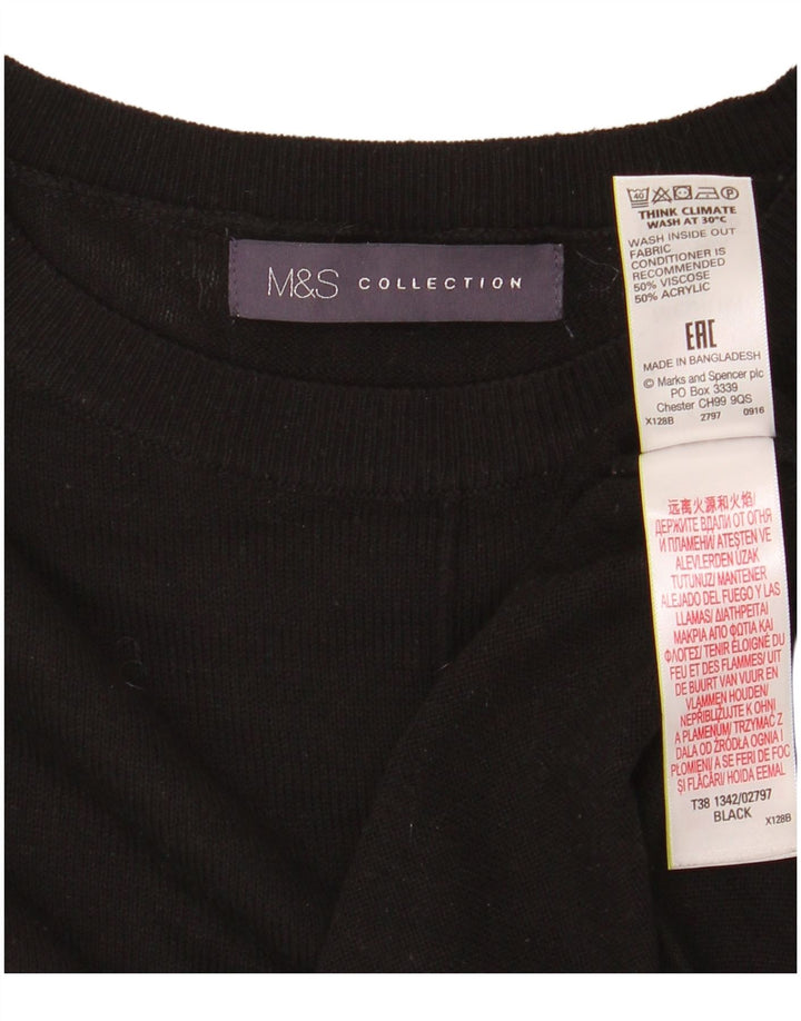 Marks & Spencer Dame sweater med rund hals DK 14 Medium Sort