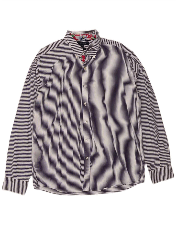 Tommy Hilfiger herreskjorte XL blå stribet bomuld