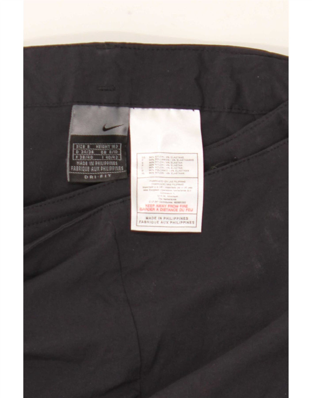Nike træningsdragtsbukser til kvinder UK 8/10 Small Black Nylon