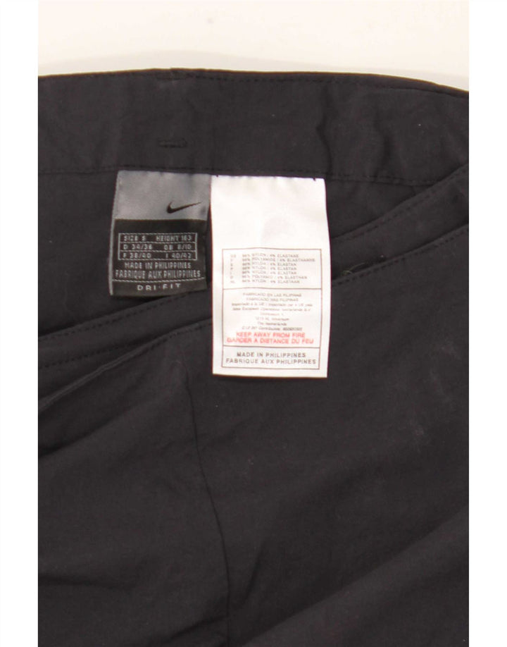 Nike træningsdragtsbukser til kvinder UK 8/10 Small Black Nylon