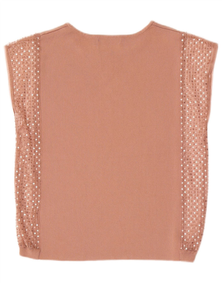 Zara Dame Bluse Top UK 14 Medium Beige