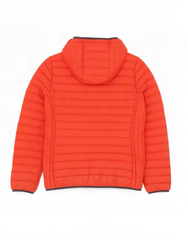 Superdry Womens Hooded Padded Jacket UK 14 Medium Red Nylon
