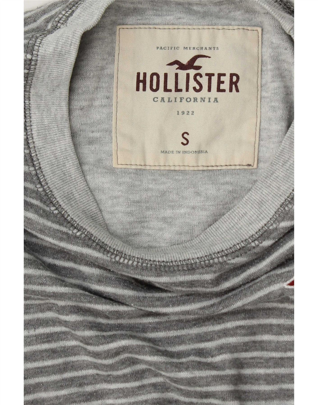 Hollister Herre Top Langærmet Lille Grå Stribet