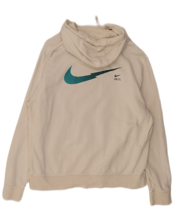 Nike Herre Grafisk Standard Fit hættetrøje Jumper Large Off White Bomuld