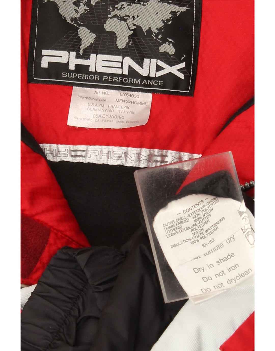 Phoenix Herre Skijakke IT 50 Stor Rød Colourblock Polyester