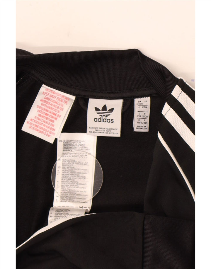 Adidas Drenge Træningsdragt Topjakke 12-13 År Sort Polyester