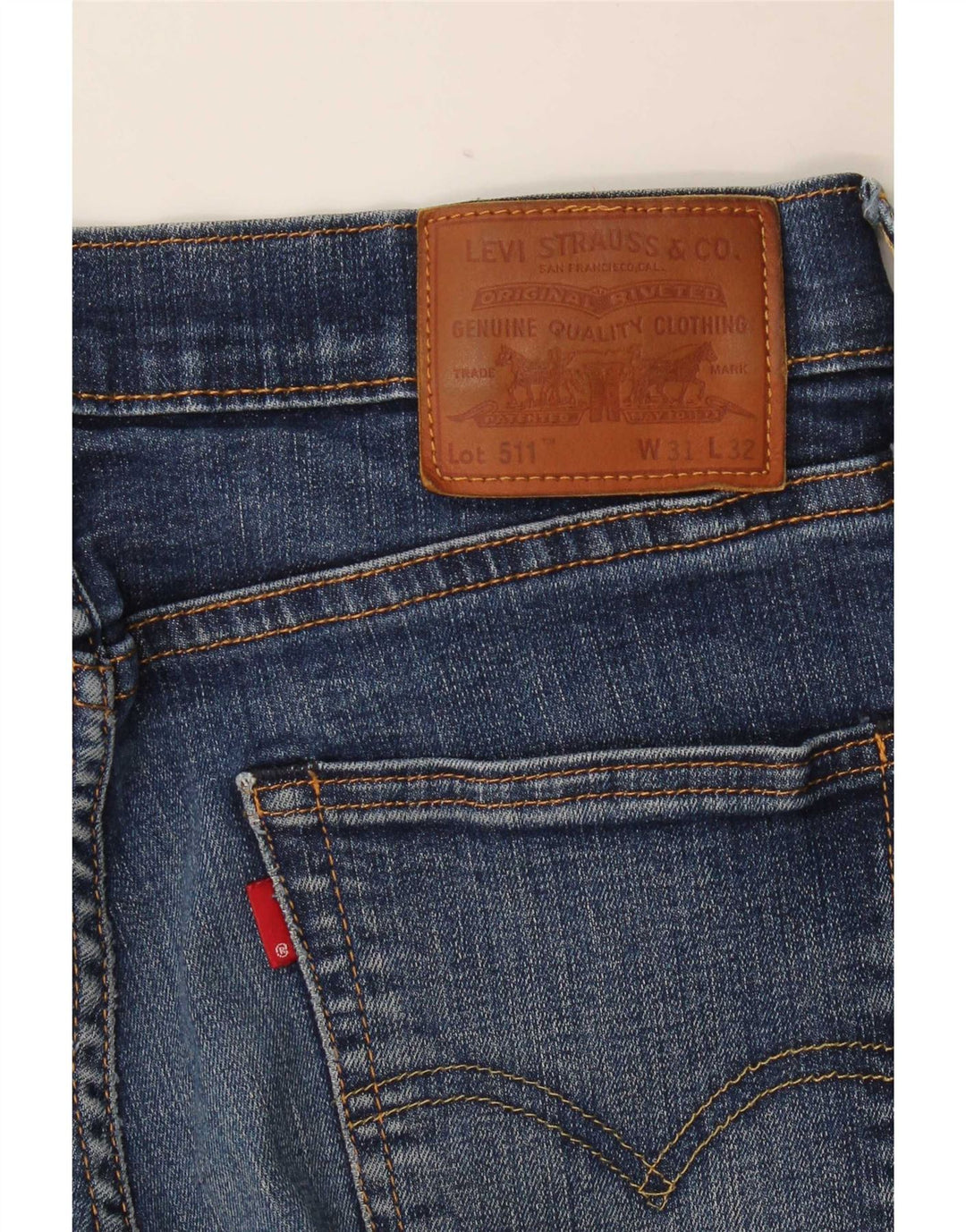Levi's Herre 511 Slim Jeans W31 L32 Blå Bomuld