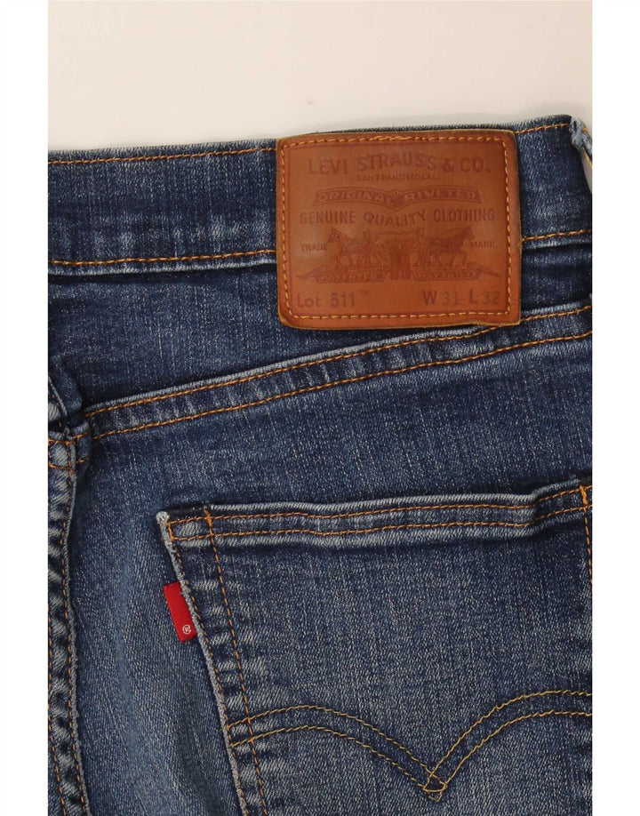 Levi's Herre 511 Slim Jeans W31 L32 Blå Bomuld