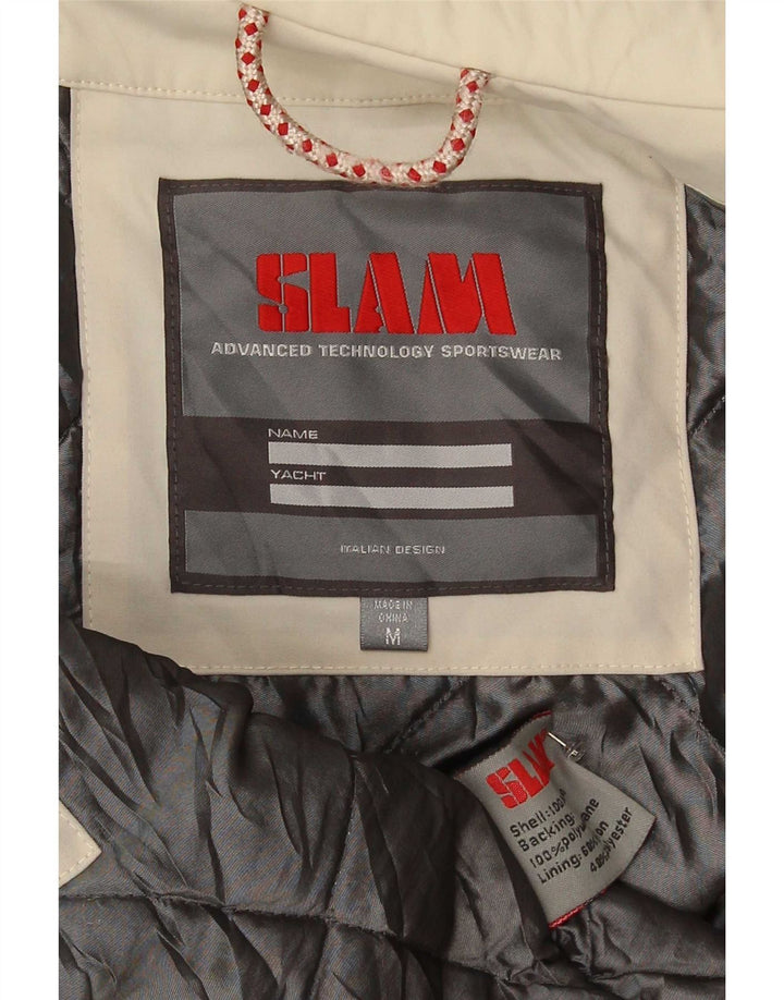 Slam Herre Yachting Bomber Jacket UK 38 Medium Beige Nylon Sports