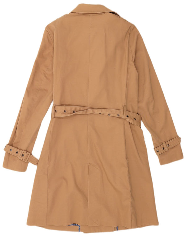 Zara Dame Trench Coat UK 14 Medium Beige Bomuld