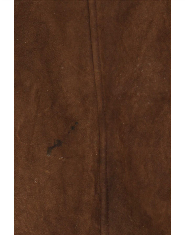 Vintage Dame Hætte Shearling Coat UK 8 Lille Brun
