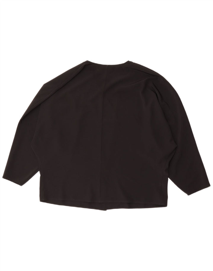 Vintage Dame Relaxed Fit Cardigan Top IT 46 Large Black Acetate