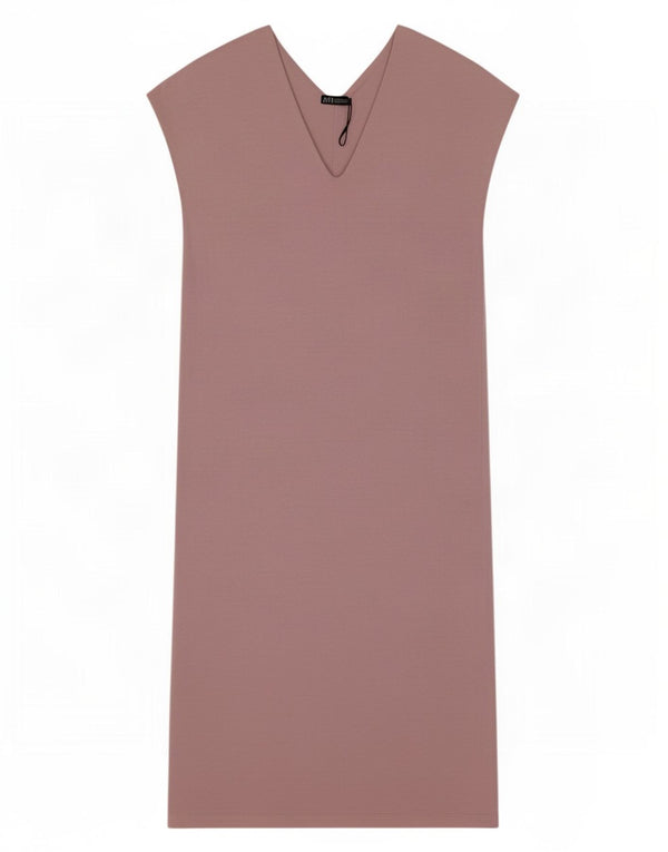 Zara Dame ærmeløs Maxikjole UK 12 Medium Pink Bomuld